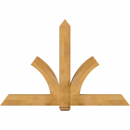 Ekena Millwork Redmond Rough Sawn Timber Gable Bracket, Western Red Cedar, 72"W x 48"H x 6"D x 6"F, 16/12 Pitch GBW072X48X0606RED00RWR